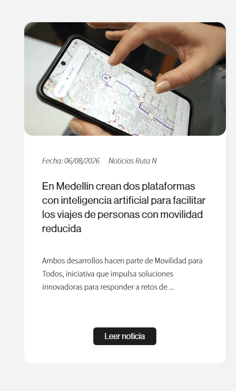 Publicación de Ruta N sobre SOLYON Move