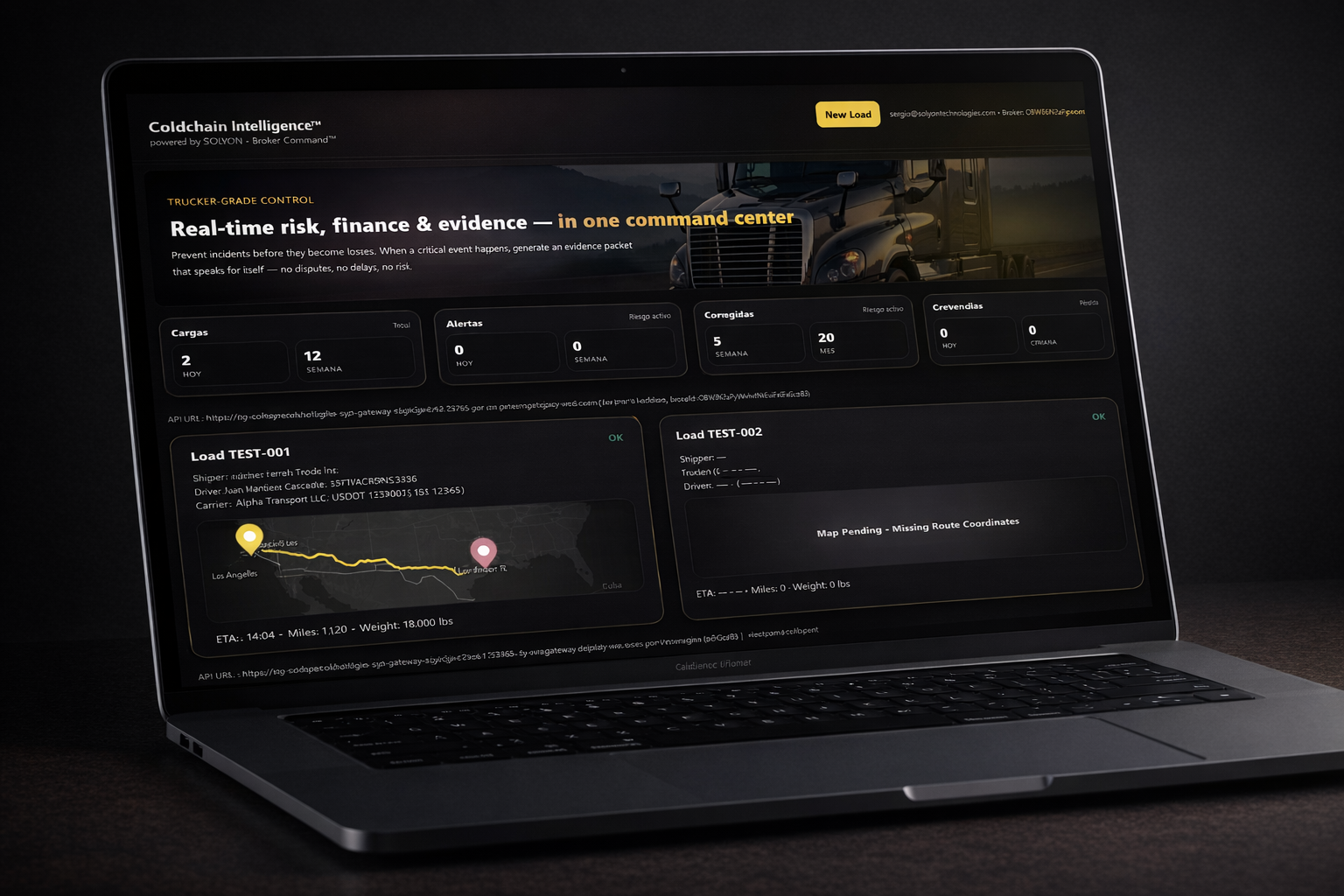 ColdChain Intelligence - Plataforma para brokers