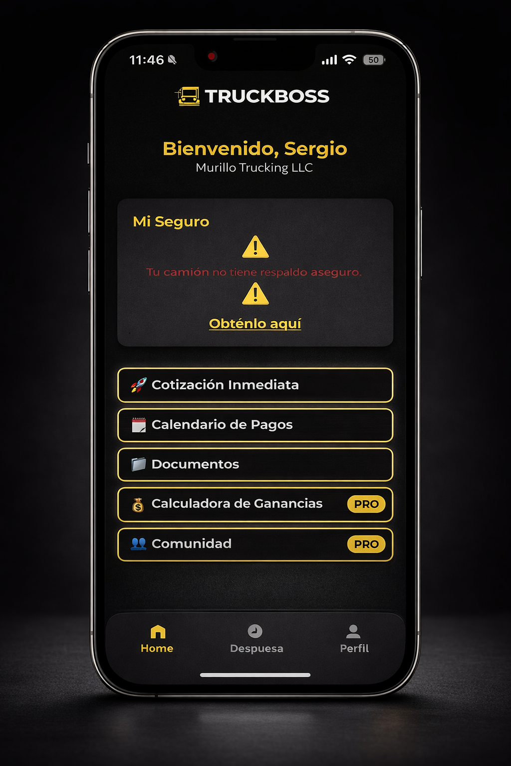 TruckBoss - Control Center del camionero