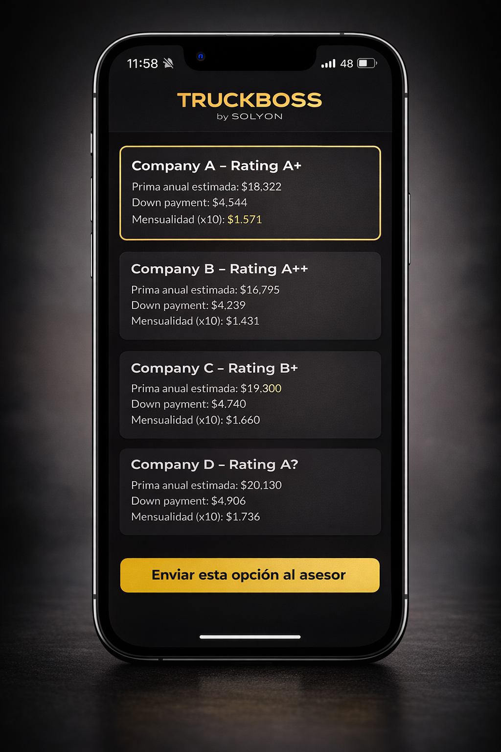 TruckBoss - Motor de cotización adaptable